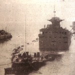Vadjenje potopljenog broda LOCCHI u Rijeci 1949