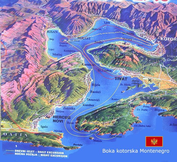 Mapa Boke Kotorske