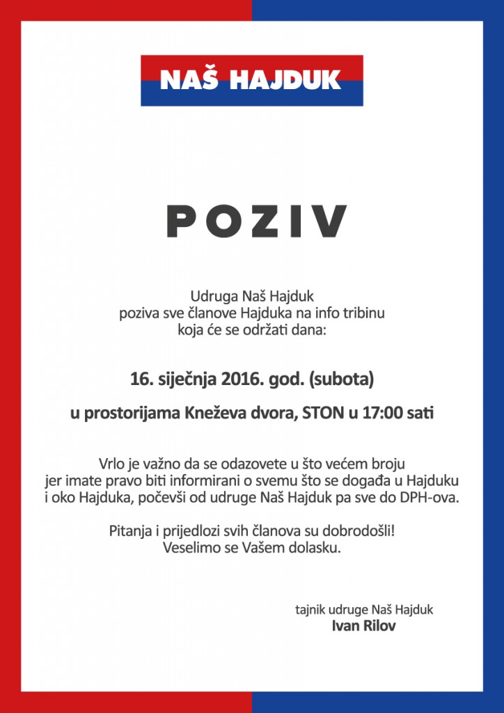 Naš Hajduk 2016.