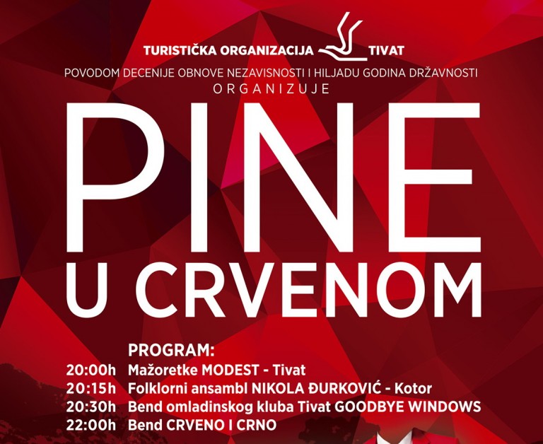 Pine u crvenom bez obzira na vrijeme