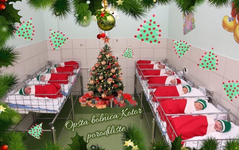 Djed Mraz posjetio najmlađe u Opštoj bolnici Kotor