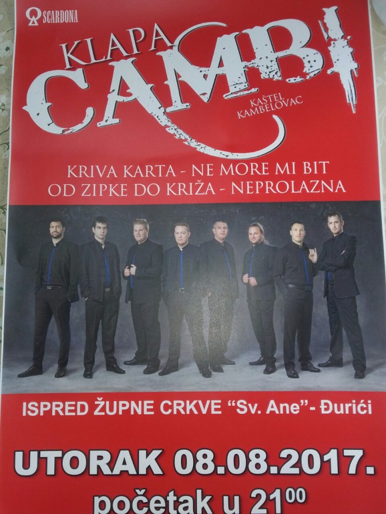 Koncert klape Cambi u Đurićima 8.avgusta