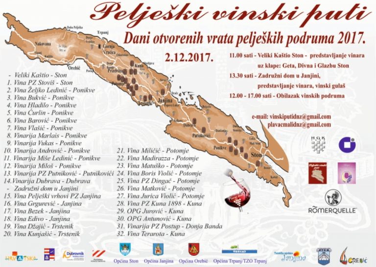 Najava – Dani otvorenih vrata peljeških podruma 2017.