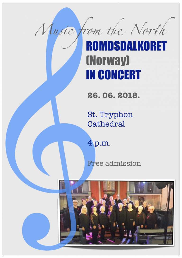 Pjevački hor Romsdalkoret iz Norveške nastupa u Kotoru