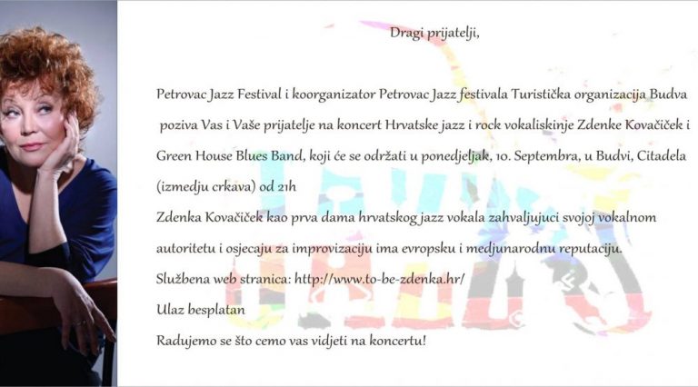 Petrovac Jazz Festival – Koncert Zdenke Kovačiček