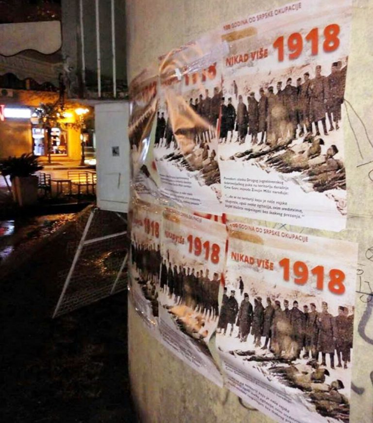 Osvanuli plakati “Nikad više 1918”