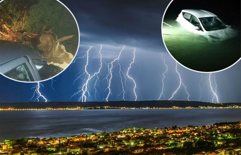 Nevrijeme poharalo Split – havarije na moru, srušena stabla, ‘leteći’ krovovi…