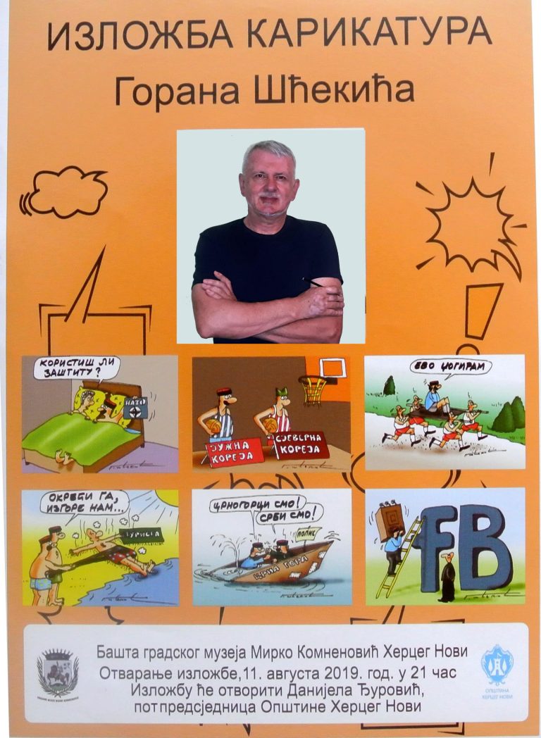 Izložbi karikatura Gorana Šćekića
