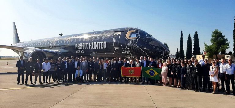 Na aerodromu Podgorica predstavljen novi avion tipa “embrear e195-e2”