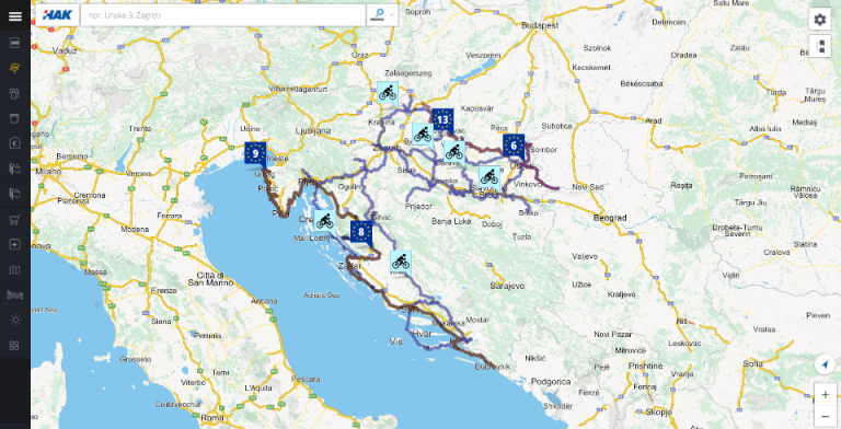 HAK je objavio EuroVelo biciklističke rute koje prolaze Hrvatskom uz kratak opis svake rute