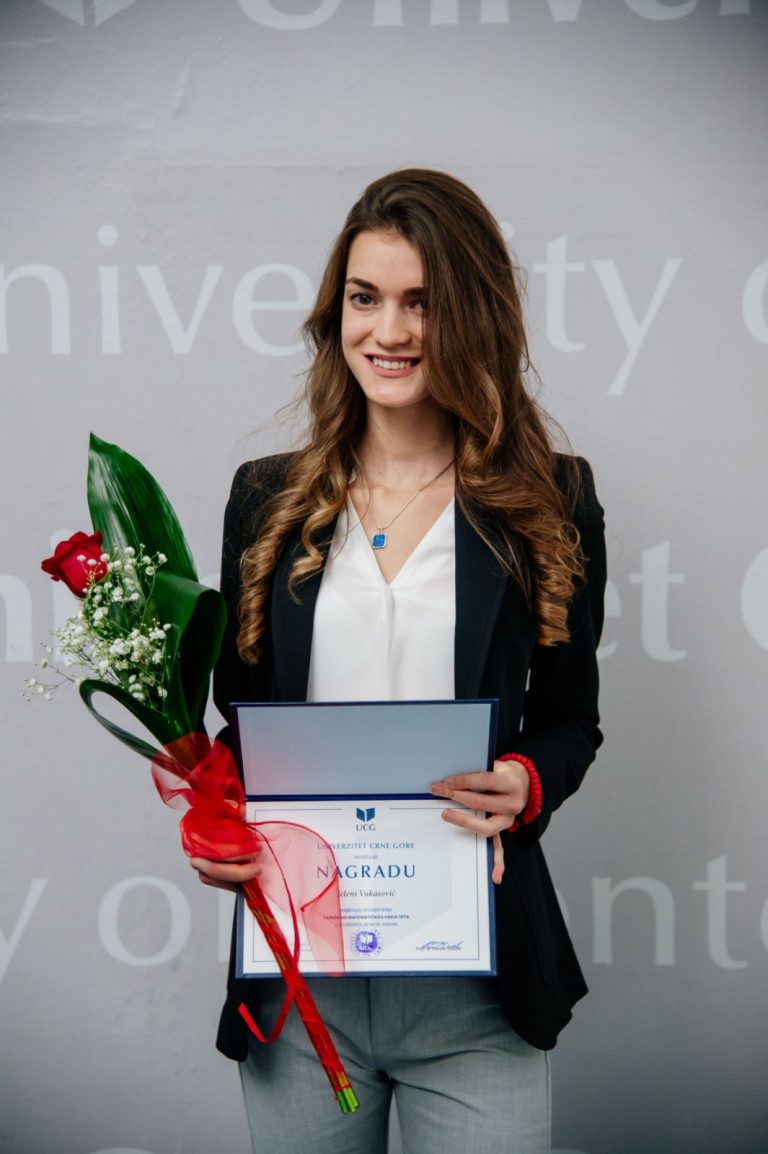 Jelena Vukasović najuspješniji student Herceg-Novog za 2019. godinu