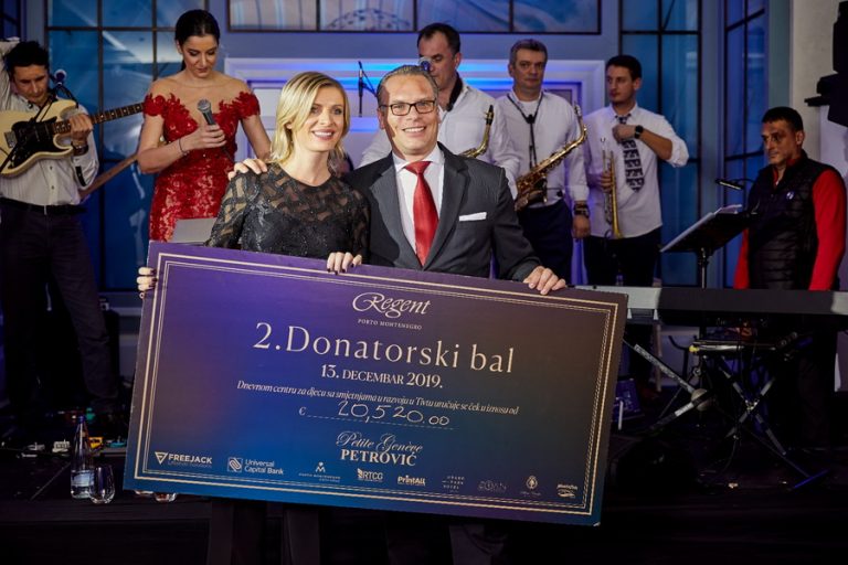 Drugi Regentov dobrotvorni bal – prikupljeno 20,520 € za Dnevni centar za djecu sa posebnim potrebama