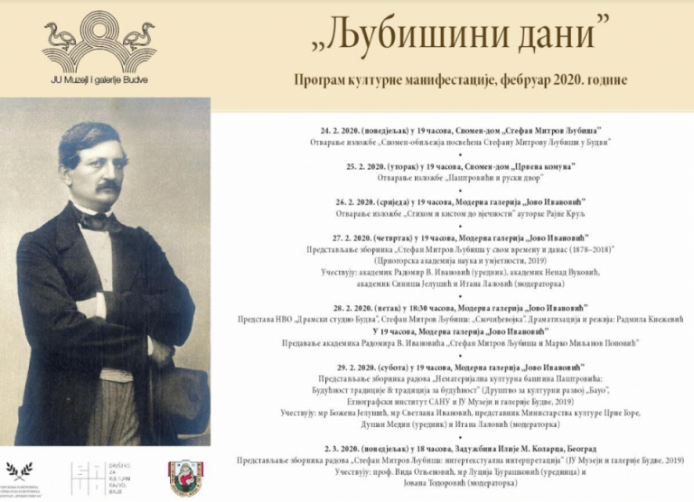 „Ljubišini dani“ 2020. u JU Muzeji i galerije Budve