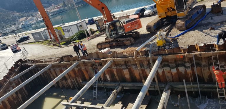 Kotor – radovi na pothodniku napreduju, u toku pripreme za hidroizolaciju