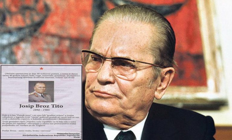 Poslije Broza – samo bruka i nervoza! – čitulja za Tita danas je hit na društvenim mrežama