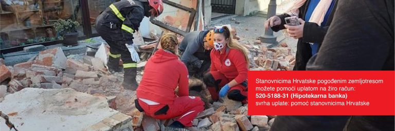 Crveni krst CG: Skoro 40.000 eura za pomoć Hrvatskoj nakon zemljotresa