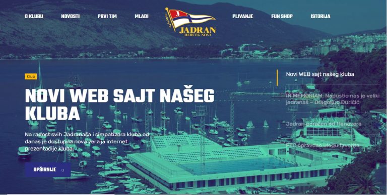 Redizajnirani portal PVK Jadran