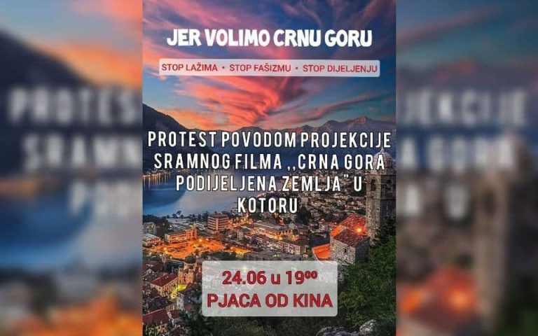 Protest u Kotoru zbog projekcije filma Malagurskog