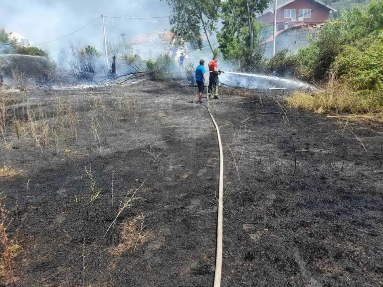 Tivat – požar na Seljanovu, vatrogasci spriječili veću štetu