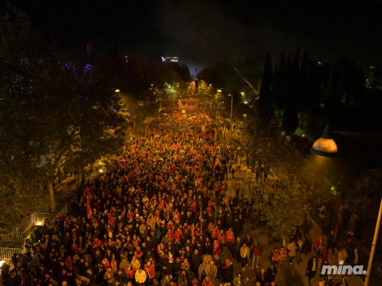 Pogledajte kako je večeras izgledao protest u Podgorici