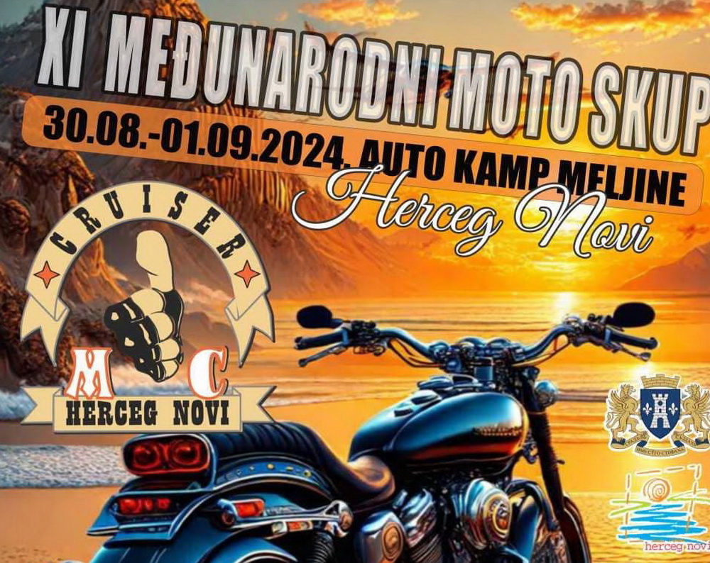 11. Međunarodni moto sklup od 30. avgusta do 1. septembra u Herceg Novom