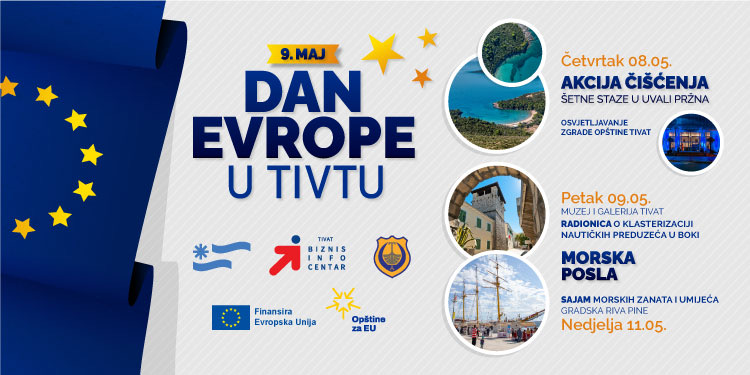 Dan Evrope u Tivtu – akcija čišćenja u uvali Pržna 8. maja Dan Evrope u Tivtu – akcija čišćenja u uvali Pržna 8. maja
