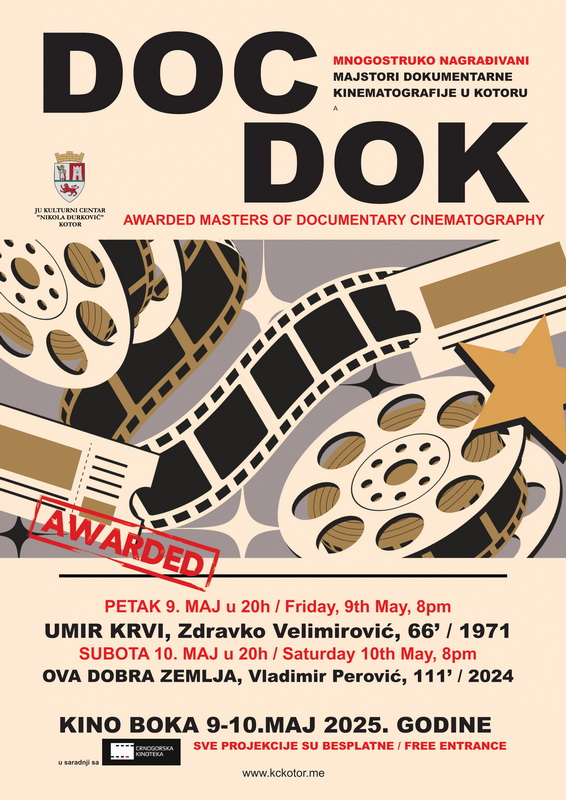 DOC DOK 9. i 10.maja u KINU “BOKA” DOC DOK 9. i 10.maja u KINU “BOKA”
