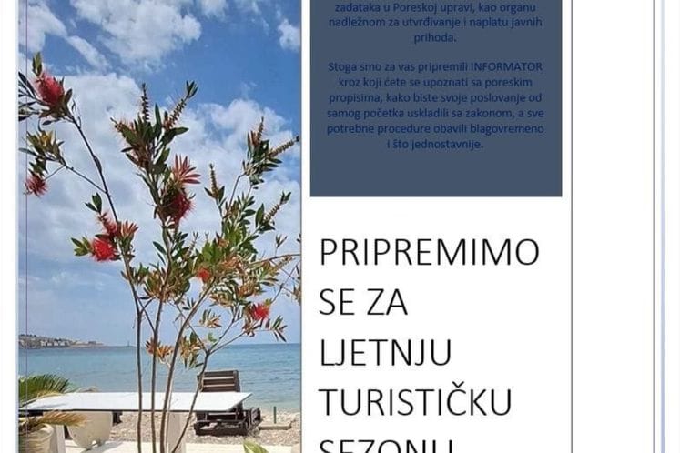 Objavljen Informator za ljetnju turističku sezonu Objavljen Informator za ljetnju turističku sezonu