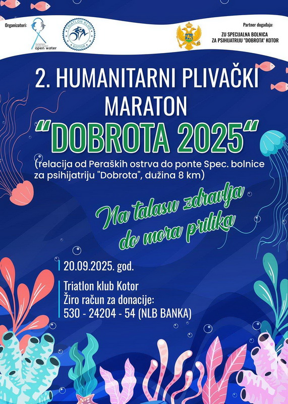 Drugi humanitarni plivački maraton “Dobrota 2025“ Drugi humanitarni plivački maraton “Dobrota 2025“