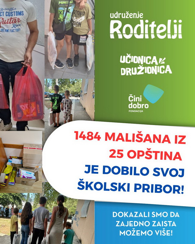 Školski pribor za oko hiljadu i po djece iz svih crnogorskih opština Školski pribor za oko hiljadu i po djece iz svih crnogorskih opština