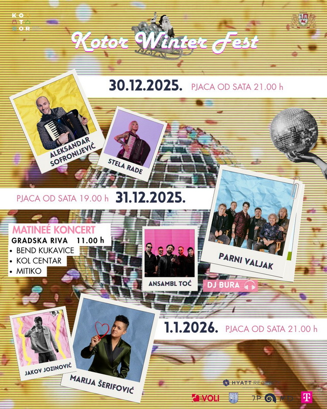 Kotor Winter Fest od 29. novembra do 31. januara: Zimske čarolije u Kotoru uz izuzetan muzički program i novo klizalište Kotor Winter Fest od 29. novembra do 31. januara: Zimske čarolije u Kotoru uz izuzetan muzički program i novo klizalište