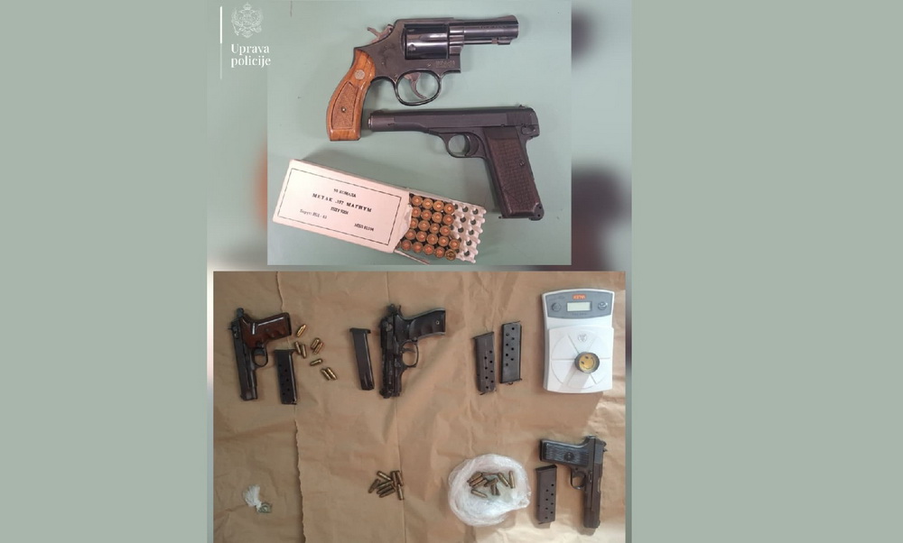 Pretresi u Herceg Novom, Kotoru, Tivtu, Budvi: Oduzeto oružje i droga Pretresi u Herceg Novom, Kotoru, Tivtu, Budvi: Oduzeto oružje i droga