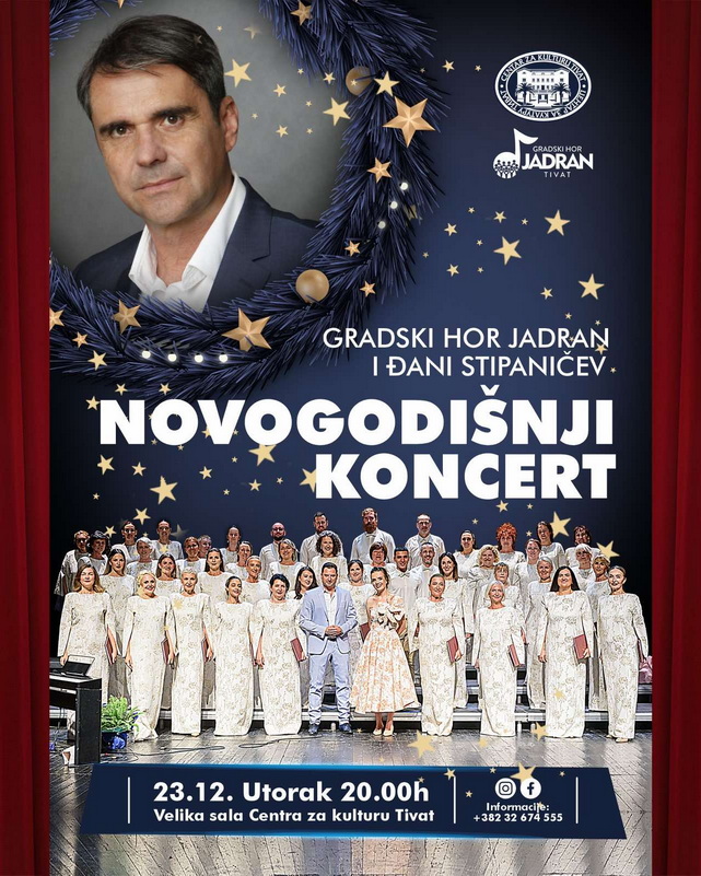 Gradski hor Jadran i Đani Stipaničev, 23. decembra u Tivtu Gradski hor Jadran i Đani Stipaničev, 23. decembra u Tivtu