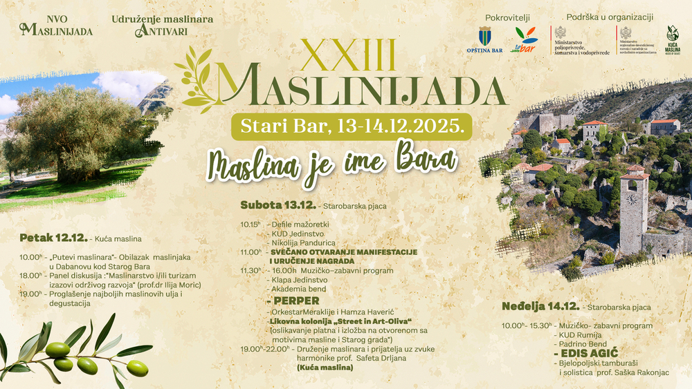23. “Maslinijada“ u Baru 23. “Maslinijada“ u Baru